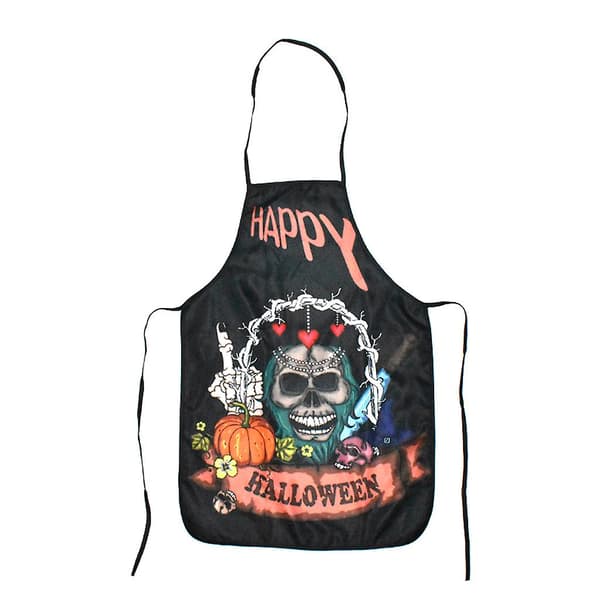 Tyg Glad Halloween Förkläde Halloween Dekorationer för Hem Kökstillbehör A