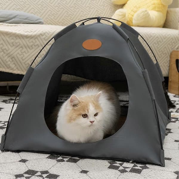 Bærbart vandtæt kæledyrstelt til små hunde katte foldbart åndbart indendørs udendørs sommerkennel Style 1