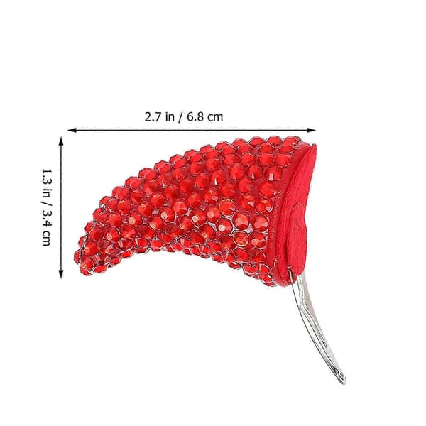 Halloween Hodeplagg Plast Cosplay Hodeplagg Rød 6.8x6.3cm 2-pakning A