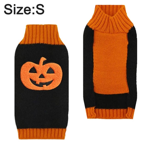 Pet Apparel Dog Autumn Sweater Halloween Pet Sweater Pumpkin