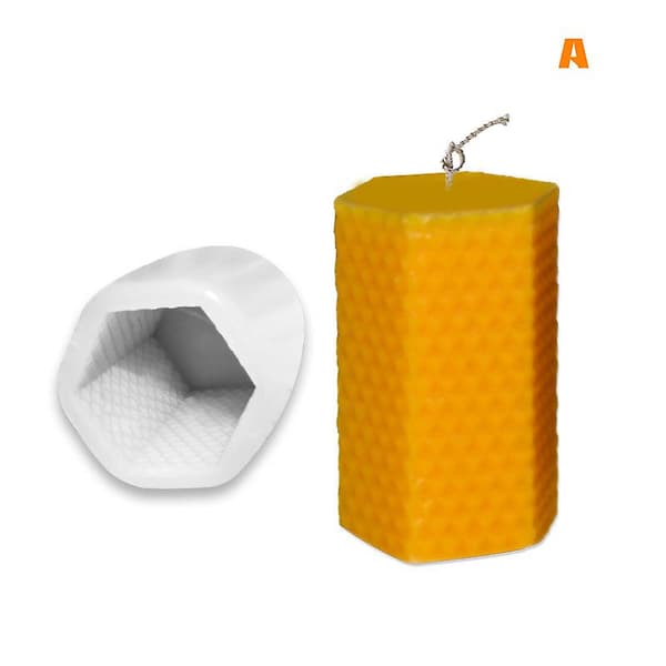 Silikone Stencil Sekskantet Cylinder Honningkegle med Bi Støbeform Bløde DIY Håndværksskabeloner til A