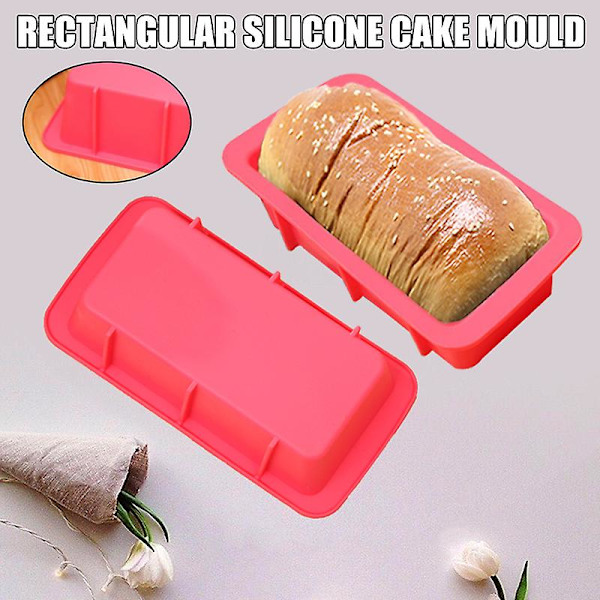 Silikonkakform Rektangulär Bakform för Bröd Rostat Bröd Bakning DIY Köksartiklar Ny A