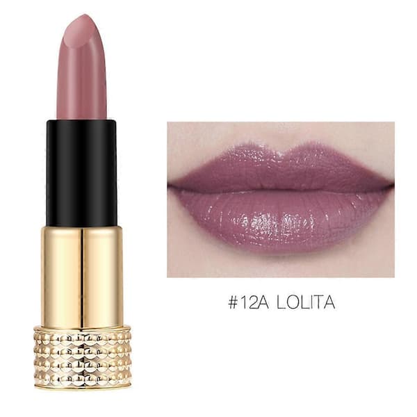 Långvarigt återfuktande läppstift, matt läppglans som inte klibbar, kosmetisk makeup 12# A