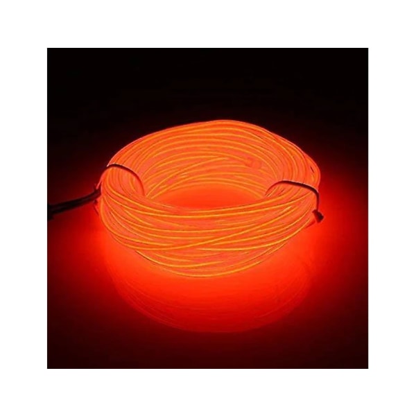 Neonljus, flexibla repljus Bärbart batteripaket Hög ljusstyrka Strängljus för utomhus inomhus julfest sovrum dekoration (2m (orange) 1 st