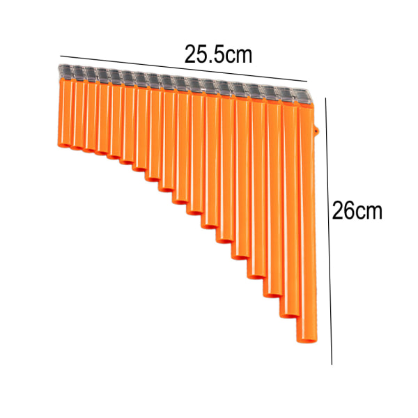 Fløyte 18 Rør Panfløyte Musikk Blåseinstrument & Veske