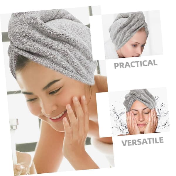 2-pack mikrofiberhårsturban superabsorberande hårtorkhandduk för bad, dusch och resor A