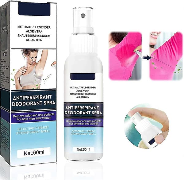 Antiperspirant Deodorant Spray, Kroppslukt fjerner spray Underarm luktfjerner Aromatisk luktfjerner spray (3 stk) A