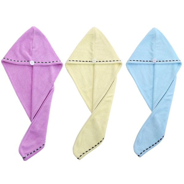 Hårtørkende håndklær for kvinner, 3-paknings supermyk absorberende
