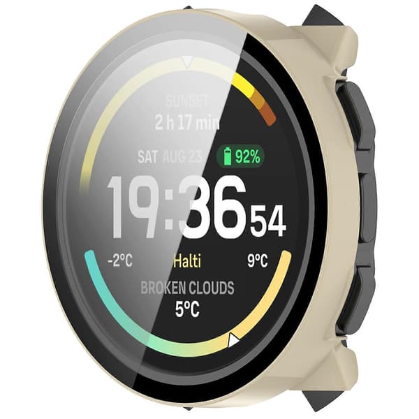 Suunto Vertical 2:lle kova PC-kellokotelo karkaistulla lasinäytöllä (vihreä, oliivinvihreä)