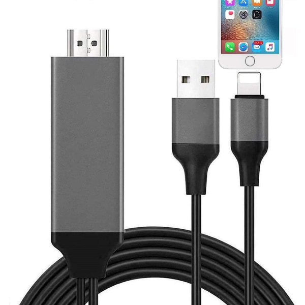 [Apple MFi-sertifisert] Lightning til HDMI-kabeladapter