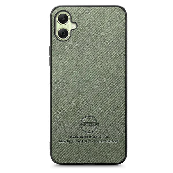 Telefonfodral i twilltyg med läderbaksida för Samsung Galaxy A06