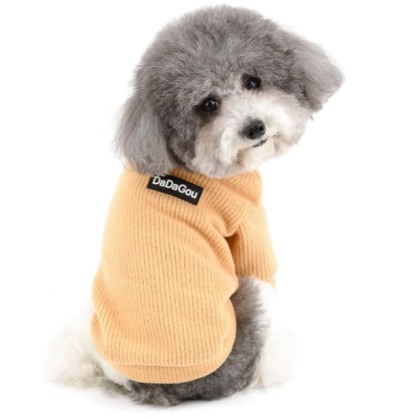 Katte og hund lynlås passende tøj kæledyr ensfarvet sweater kæledyr
