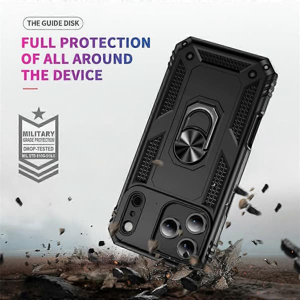 Kompatibel med iPhone 17 Pro Max-deksel PC + TPU-telefondeksel med støtte A