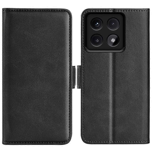 För Xiaomi 14T Pro Stativfodral Kalvstruktur Läder Plånboksfodral