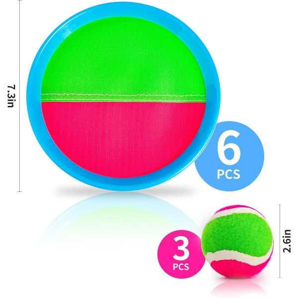 Toss and Catch Ball Set, 3 Set Catch Game Toys Outdoor Games for