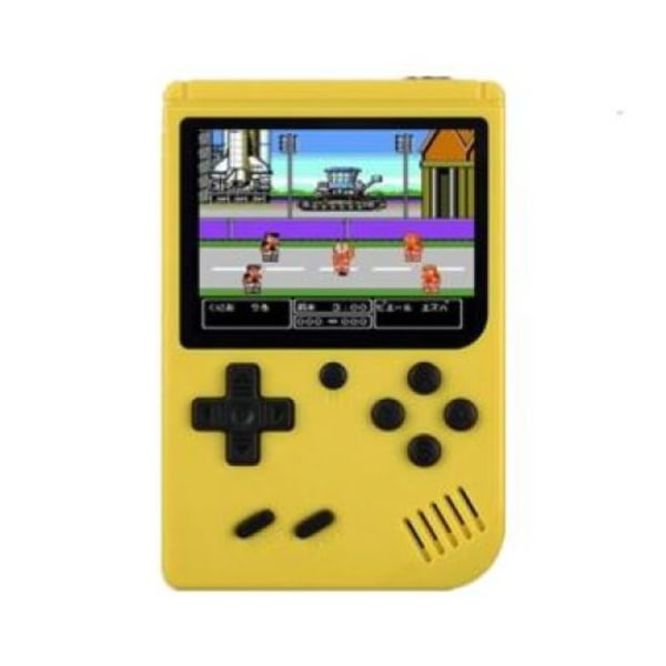 Retro Classic Handheld -pelikonsoli, jossa on 168 klassista peliä - keltainen