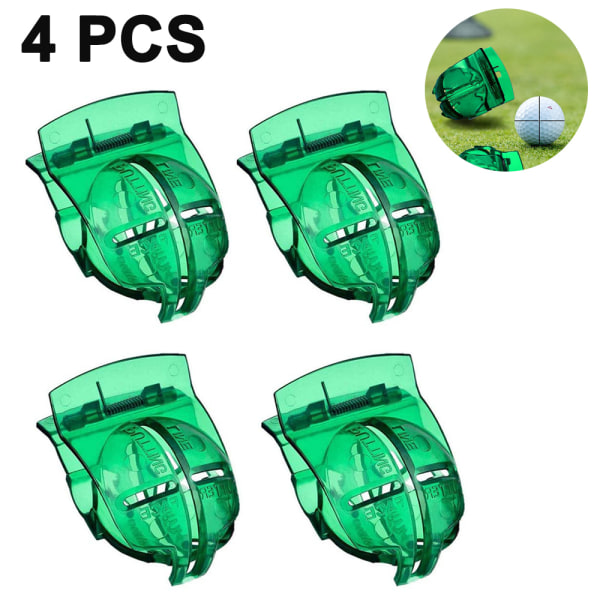 4 stykker golfbold line liner tegning Markering Alignment Putting