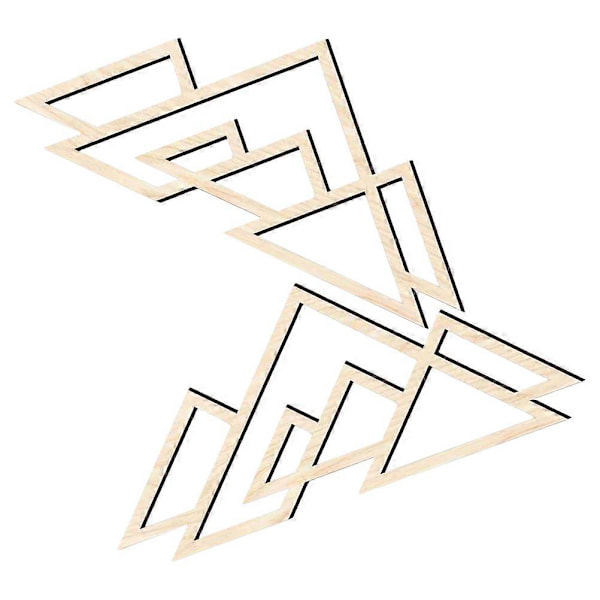 Rustik Väggpanel i Trä 3D Geometrisk för Sovrum Heminredning Beige 42.00X18.50X0.50CM 2st A