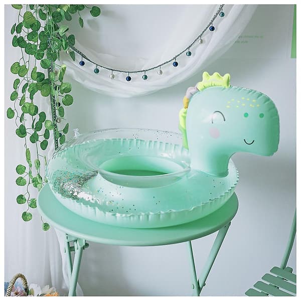 Uppblåsbar Babysimring Transparent Dinosaurieformade Sittfickor Flytring A