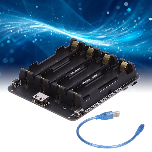 18650 Battery Holder Case 4-Channel Micro USB Interface for Raspberry Pi 0.5A 5-8V