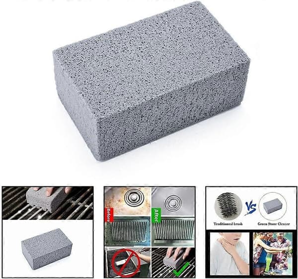 Scratch Grill Brick Griddle Cleaner til sikker og nem kraftig rengøring af støbejerns- og rustfri stålpander A