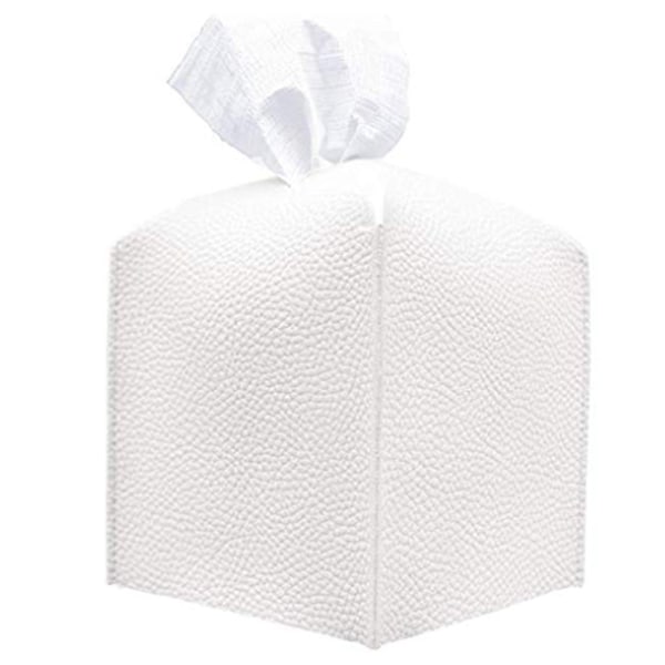 Servettbehållare, Modern Square Cube Covers PU Läder Servett Förvaringslåda Cover för Hem Badrum Bänkskiva Kontor Dekor