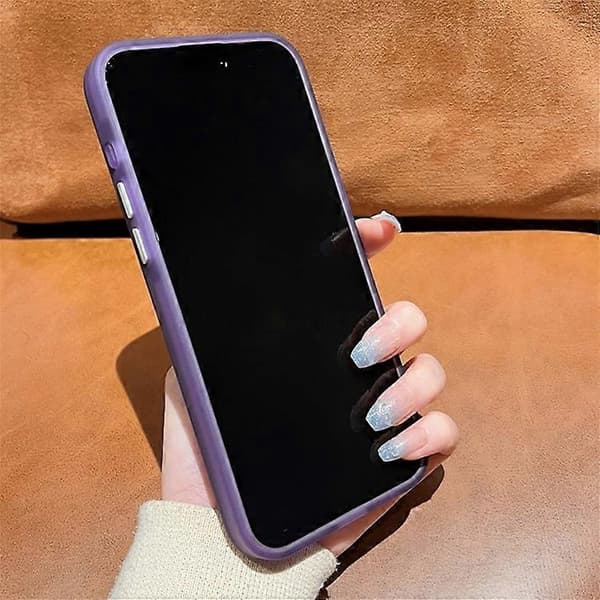 Kompatibel med iPhone 13 Pro Max-deksel Laser-effekt Gradient PC+TPU Telefondeksel Galvanisering Linseramme A