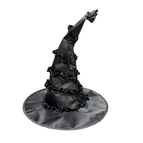 Halloween Troldmandshat Stor Sort Heksehat Drejet Heksehætter Mode Spids Hat Halloween Cosplay Kostumer Sort A