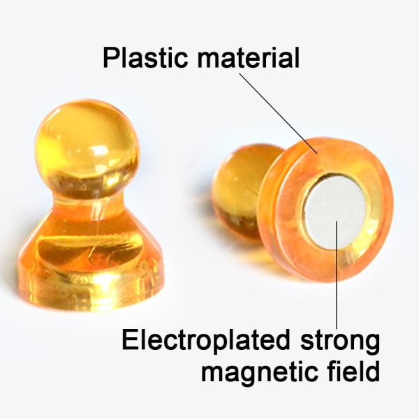 Trykknappmagneter, praktiske kjøleskapmagneter, perfekt for