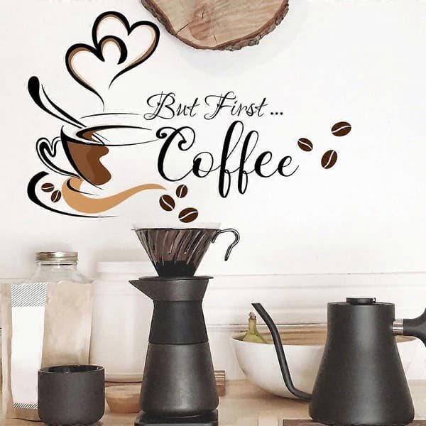 Kaffekopp Engelsk Veggklistremerke A
