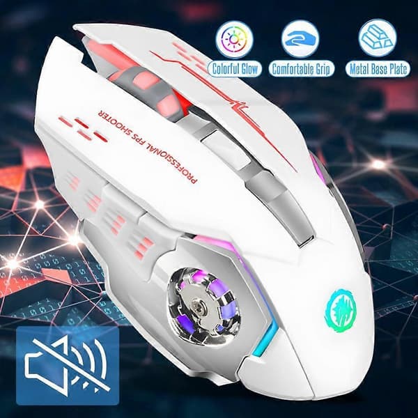 Professionel trådløs/kablet gamingmus 6 knapper 3600 DPI LED optisk USB computer
