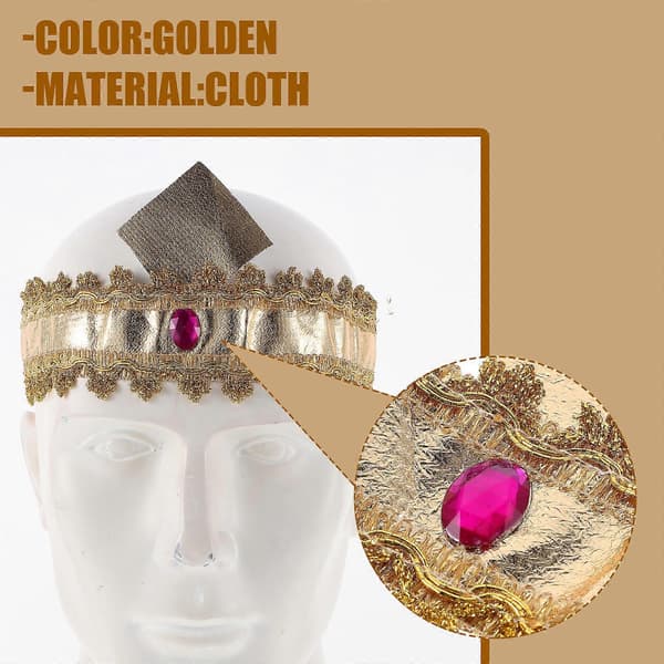 Egyptisk Cosplay Hodeplagg for Halloween Kostyme Dekor A