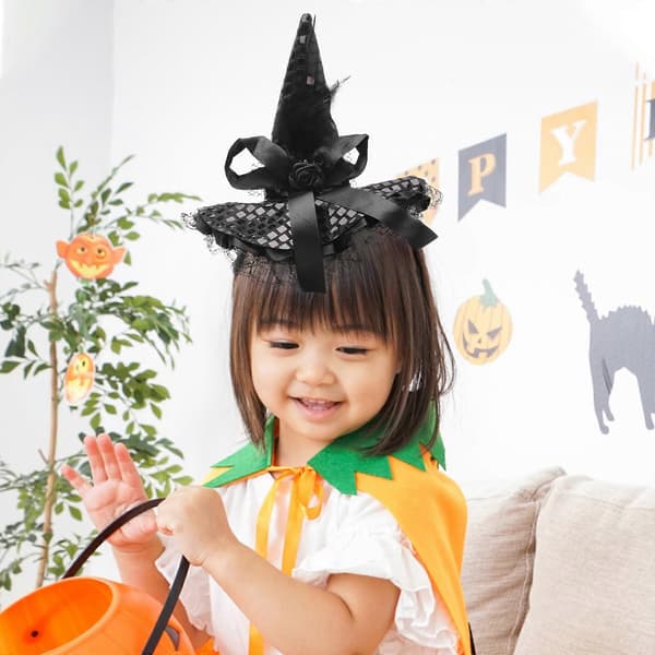 Halloween-noitahatun päähine musta cosplay-asuste A