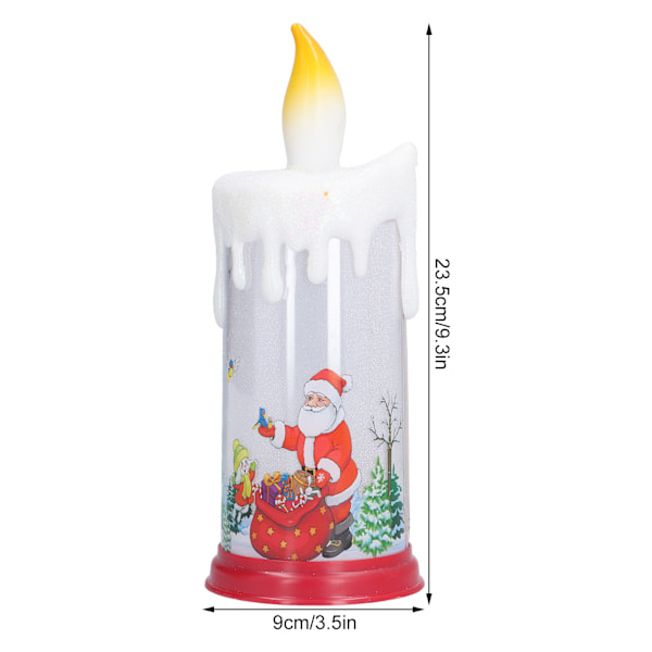 Julflamlösa Ljus LED Simuleringsflamma Tomte Dekoration Nattlampa för Jul Typ A Äldre