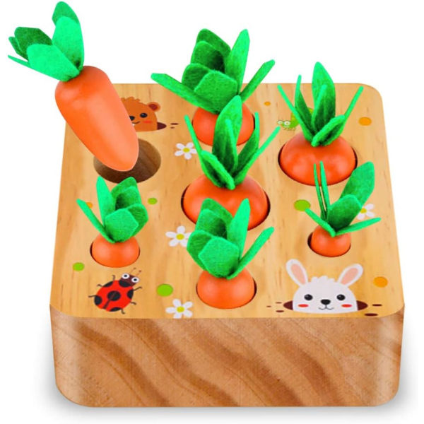 Gulerodshøstspil Trælegetøj til drenge og piger 1 2 3 år