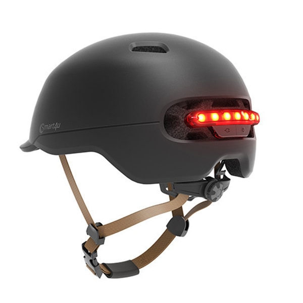 yeep.me LED hjelm med integreret bremselys Str. L Sort