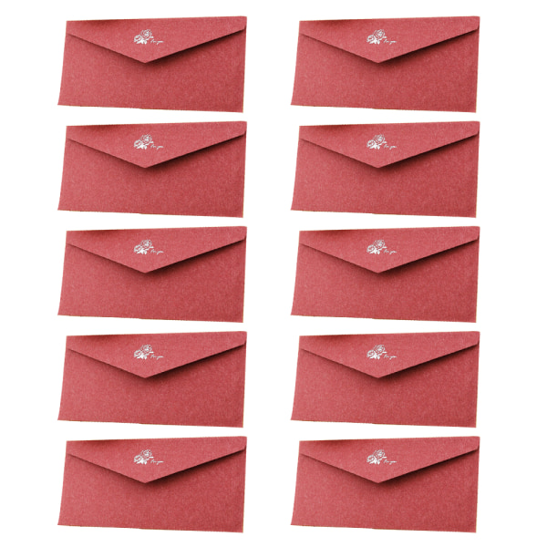 10 stk Vintage fargestempling konvolutt for kort til bursdag,