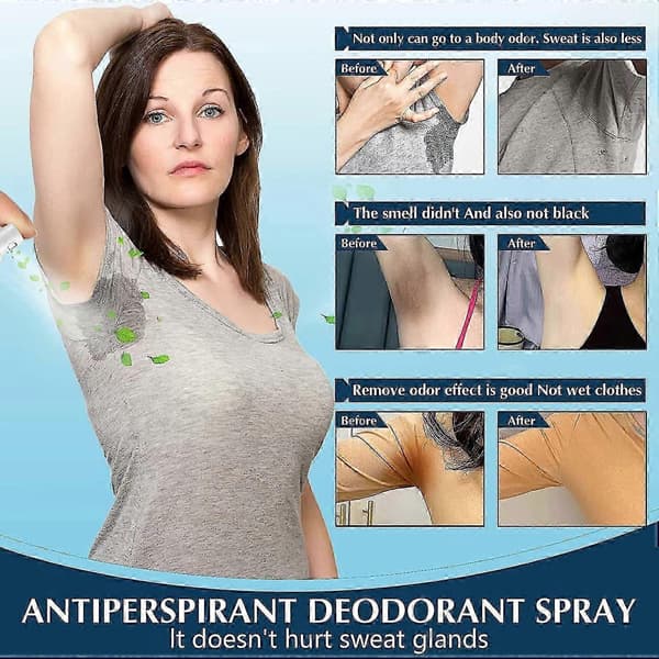 Antiperspirant Deodorant Spray, Kropslugtfjerner Spray Underarmslugtfjerner Aromatisk Lugtfjerner Spray A