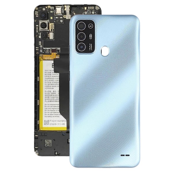 For ZTE Blade A52 batteribakdeksel blå