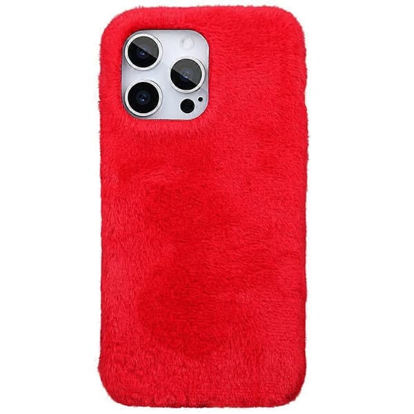 För iPhone 15 Pro Max Fodral Jade Fox Sammet Läder + PET Telefon Skyddsfodral