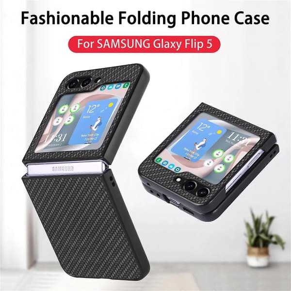 Kolfiber vikbart telefonfodral för Samsung Galaxy Z Flip5