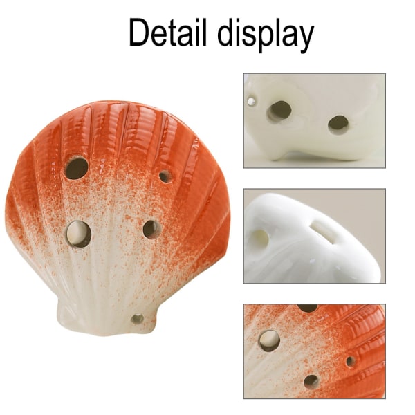 6-hulls conch Ocarina - vakkert design, gaveide for nybegynnere