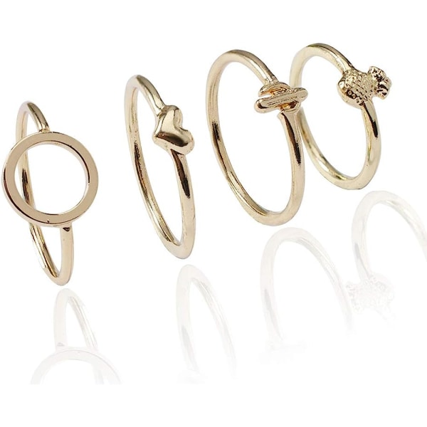 Kvinder Ringe Sæt Knuckle Rings Guld Bohemian Ringe til piger