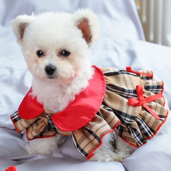 Koiramekot Klassiset ruudulliset koiranprinsessahamemekot Vaatteet