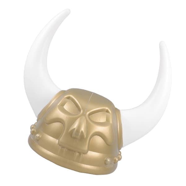 Vikinghjelm i plast med horn til voksne til Halloween og Cosplay A