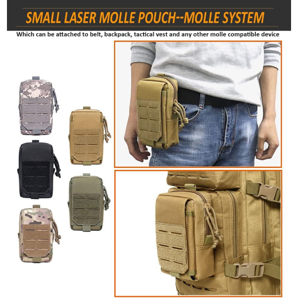 Oppgraderte taktiske Molle-lommer med laserkuttet design, verktøy