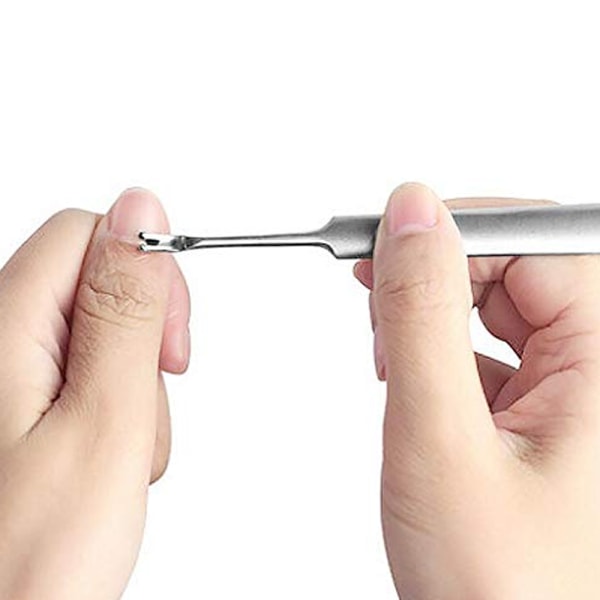 Rostfritt stål Nagelband Trimmer Remover Metall Nagelbandsskjutare