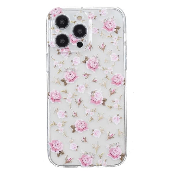 Til iPhone 14 Pro etui med mønstertryk, ridsefast TPU-telefoncover A