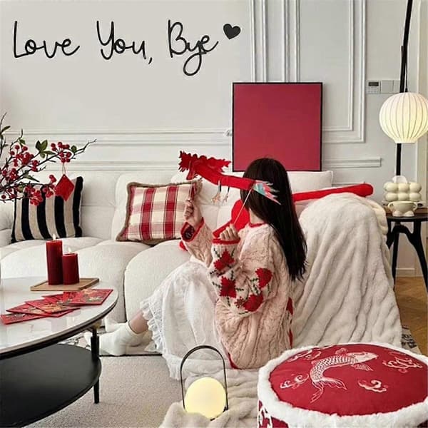 Love You Bye Skylt Väggdekor Bokstäver Väggdekor A