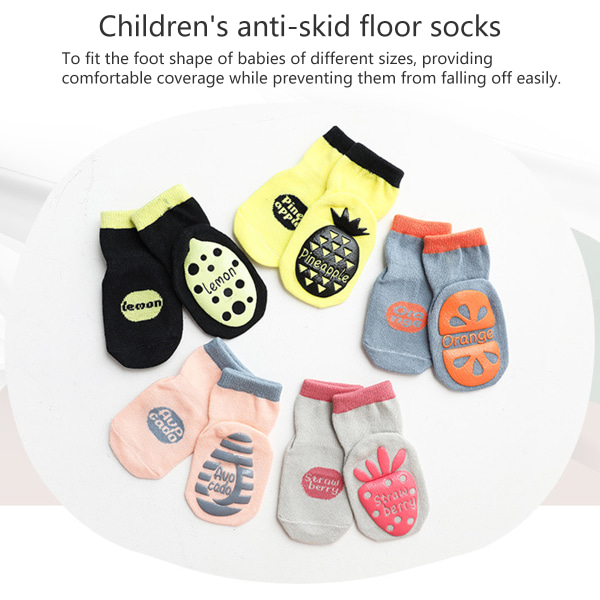 5 paria luistamattomia baby sukkia, toddler sukkia, joissa on kädensijat Kids Crew